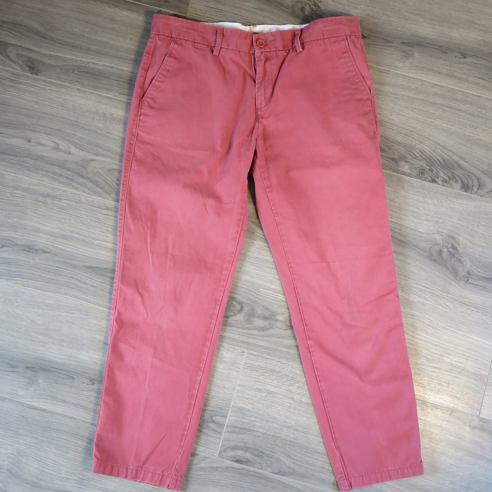 Levis Womens Chino Pants Salmon Pink Straight Leg Twill Trousers Size 29